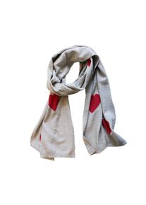 Codello, Damen Schal, Graumeliert / Rot