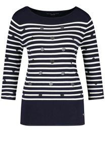 Gerry Weber, Damen Pullover, Nachtblau / Schwarz / Weiß