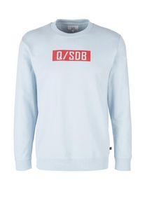 Q/S Designed By, Herren Sweatshirt, Hellblau / Rot