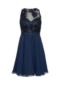 Swing, Damen Cocktailkleid mit Spitzenoberteil, Marine