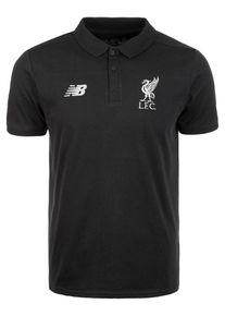 New Balance, Herren Poloshirt 'FC Liverpool', Schwarz / Wei&szlig;