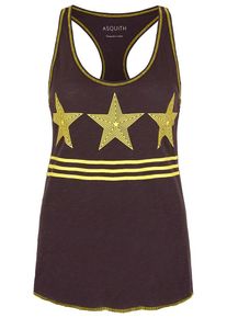 YOGISTAR.COM, Damen Top 'warrior Racer', Schoko / Gelb