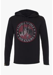 PLUS EIGHTEEN, Herren Kapuzenpullover, Schwarz