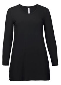 sheego Style, Damen Longshirt, Schwarz