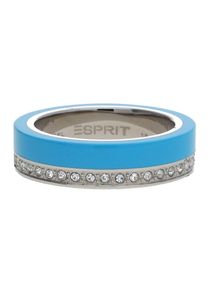 Esprit, Damen Fingerring Silber/Blau Marin 68 ESRG11565E, Blau / Silber
