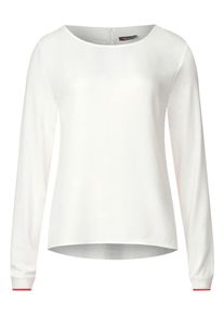 Street One, Damen Shirt, Rot / Offwhite