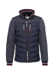 Tom Tailor, Herren Hybridjacke, Taubenblau / Hellrot / Wei&szlig;