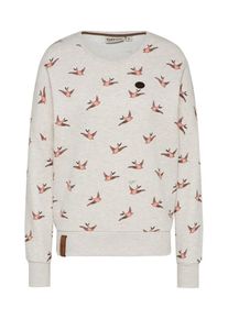 Naketano, Damen Sweatshirt 'Speak the truth', Graumeliert / Rosa