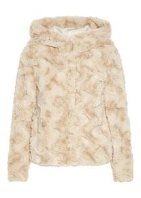 Véro Moda VERO MODA, Damen Kunstfelljacke 'VMCURL HOODY', Beige