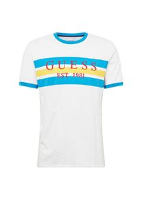 Guess, Herren Shirt 'GARTH', Blau / Gelb / Wei&szlig;