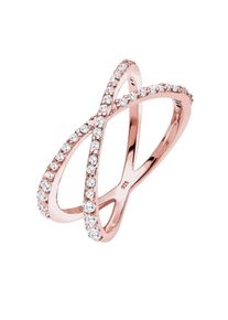 Elli, Damen Wickelring 'Kreuz', Rosegold
