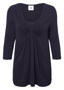 MAMALICIOUS, Damen Jersey Still-Bluse mit 3/4-Ärmeln, Navy