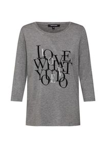 More & More MORE & MORE, Damen Langarmshirt, Graumeliert