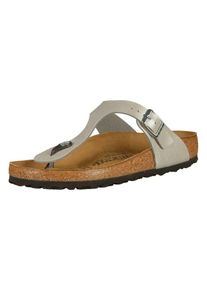 Birkenstock, Damen Zehensteg Gizeh, Braun / Schwarz / Silber
