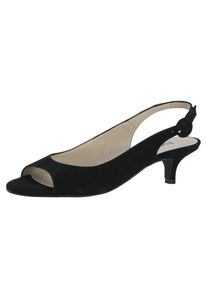 Heine, Damen Sandalette, Schwarz