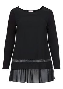 sheego Style, Damen Tunika, Schwarz