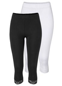 Boysen's BOYSEN'S, Damen Leggings, Schwarz / Wei&szlig;