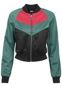 Urban Classics, Damen Jacke, Gr&uuml;n / Rot / Schwarz