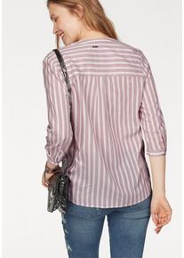 Tom Tailor Denim, Damen Bluse, Altrosa / Weiß