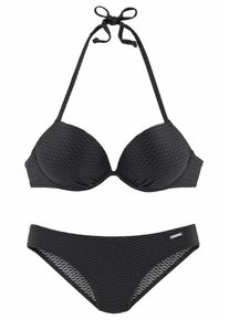 Bruno Banani, Damen Push-up-Bikini, Schwarz