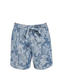 s.Oliver RED LABEL, Damen Bermuda, Hellblau / Weiß