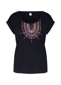 Iriedaily, Damen T-Shirt 'Lakota Tee', Pink / Schwarz