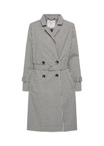 minimum, Damen Trenchcoat 'Zophie', Schwarz / Weiß