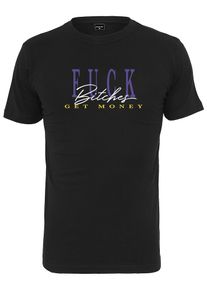 Mister Tee, Herren T-Shirt 'FB Get Money', Gelb / Lila / Schwarz / Wei&szlig;