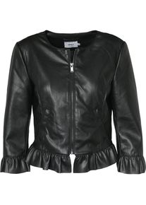 Only, Damen Kunstlederjacke, Schwarz