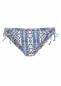 Sunseeker, Damen Bikini-Hose, Navy / Aqua / Orange / Weiß