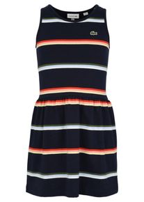 Lacoste, M&auml;dchen Kleid, Nachtblau / Hellblau / Grasgr&uuml;n / Rot / Wei&szlig;