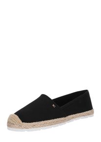 Tommy Hilfiger, Damen Slipper 'BASIC SPORTY FLAT ESPADRILLE', Schwarz