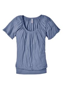 sheego Casual, Damen Flügelarm-Shirt, Taubenblau