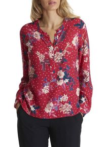 BETTY & CO Betty & Co, Damen Casual-Bluse, Mischfarben / Himbeer