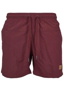 Urban Classics, Herren Badeshorts 'Block Swim Shorts', Weinrot