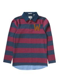 Tom Tailor, Polo-Langarmshirt für Jungen, Blau / Weinrot