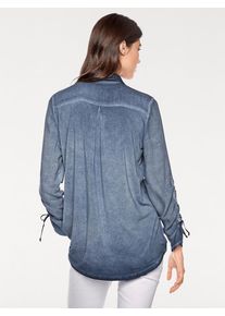 Heine, Damen Blusenshirt mit Ärmelraffung, Blue Denim