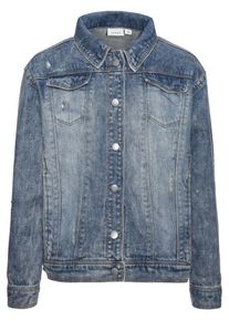 name it, Mädchen Jeansjacke nitbalsa Oversize-, Blau
