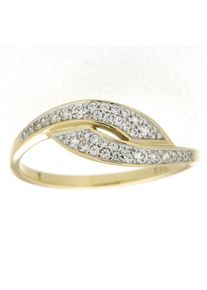 Firetti, Damen Goldring, Gold / Weiß