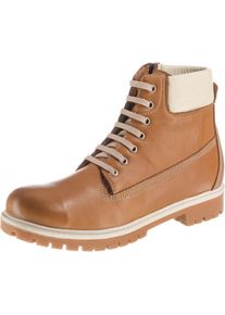 Andrea Conti, Damen Schn&uuml;rstiefeletten, Cognac