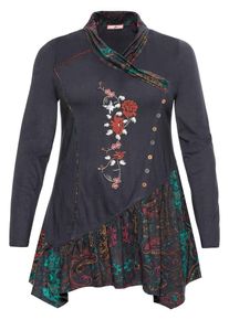 Joe Browns, Damen Longshirt, Anthrazit / Mischfarben