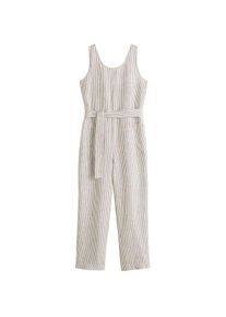 Mango, Damen Overall 'Fieldy', Grau / Wei&szlig;