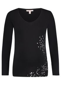 Esprit Maternity, Damen T-shirt, Schwarz / Silber