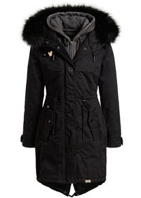 Khujo, Damen Mantel ' ADELISA WITH INNER JACKET ', Schwarz