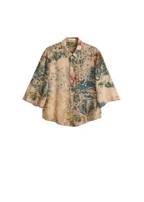 Mango, Damen Hemd 'Fort', Beige / Mischfarben