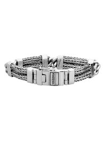 Kuzzoi, Herren Armband 'Basic', Silber