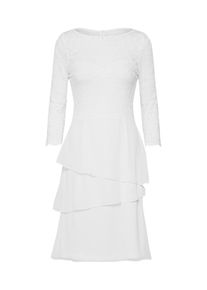 Swing, Damen Kleid 'Cocktailkleid mit Spitzenoberteil', Weiß