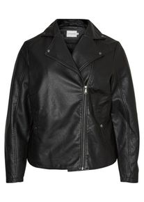 JUNAROSE, Damen Lederoptik Jacke, Schwarz