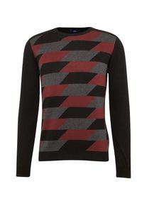 Tom Tailor, Herren Pullover, Grau / Pitaya / Schwarz