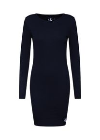 Calvin Klein Jeans, Damen Kleid 'STRIPED RIB DRESS', Schwarz